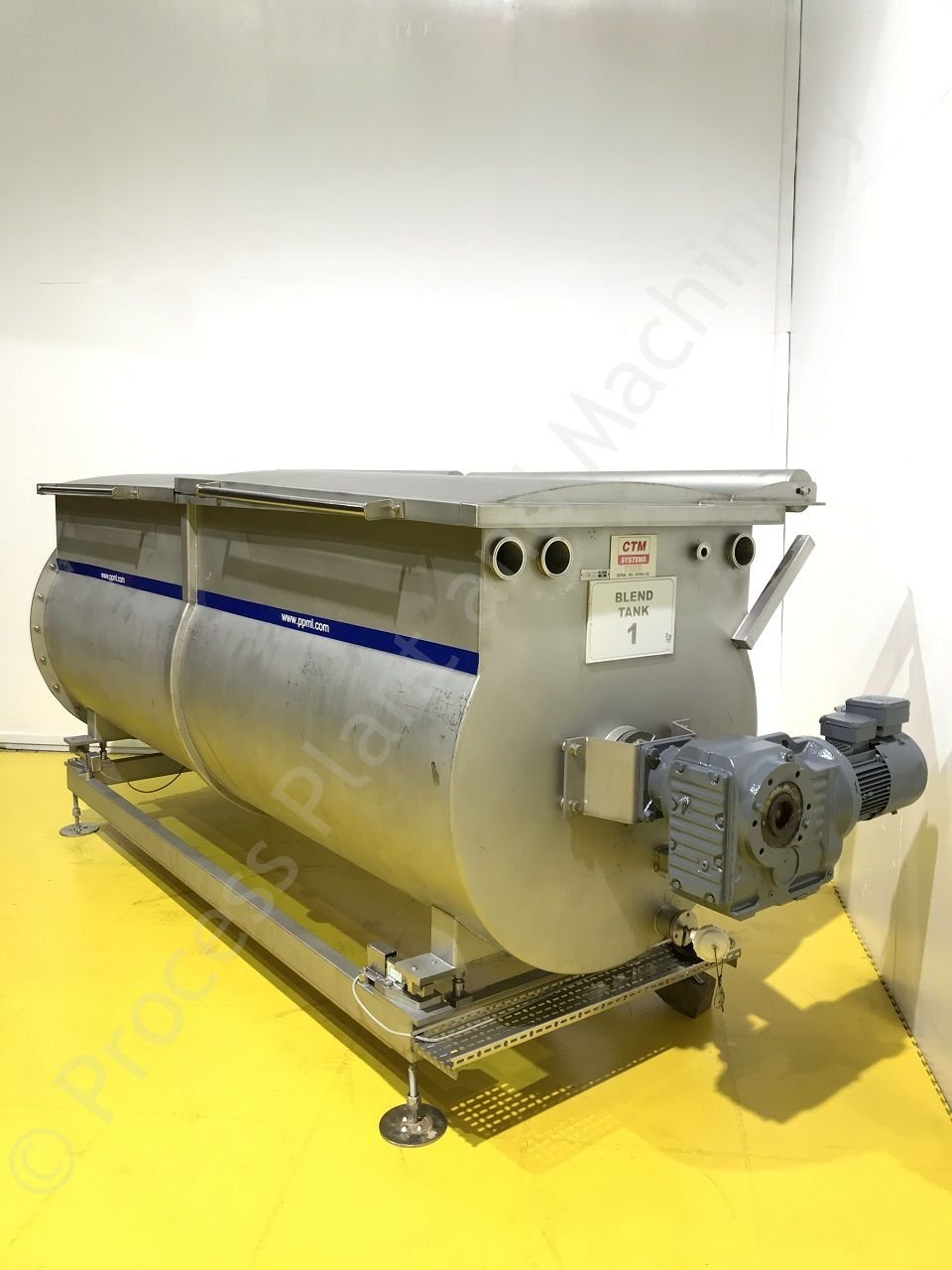 Used 1,500 Ltr Stainless Steel Horizontal Spiral Ribbon Mixer/Blender